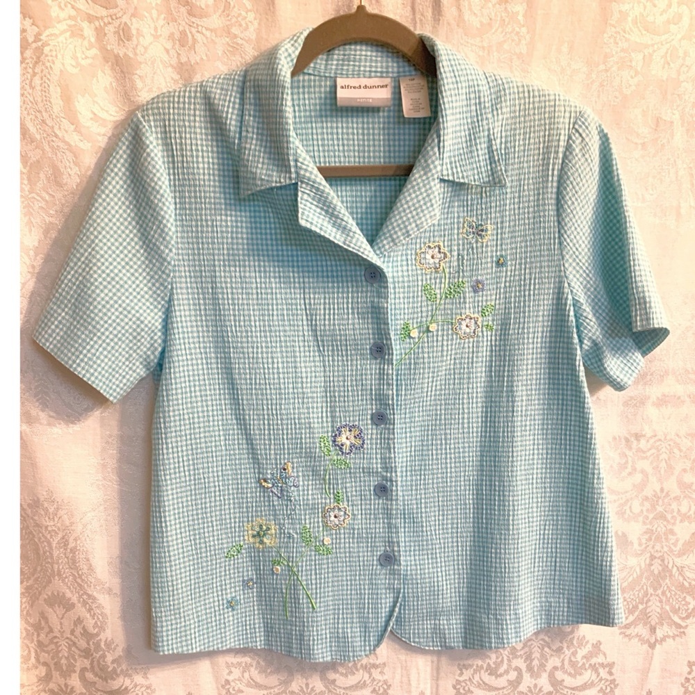 Vintage Alfred Dunner gingham blouse